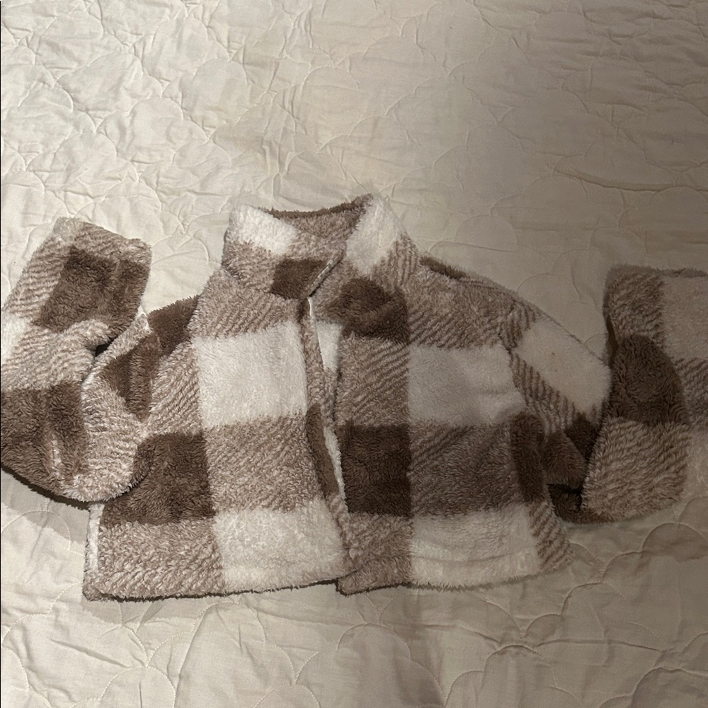 Plaid Fuzzy Jacket